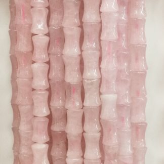 Rozenquartz - 3D geslepen - Glad - 8 x 12 mm - Roze - per streng