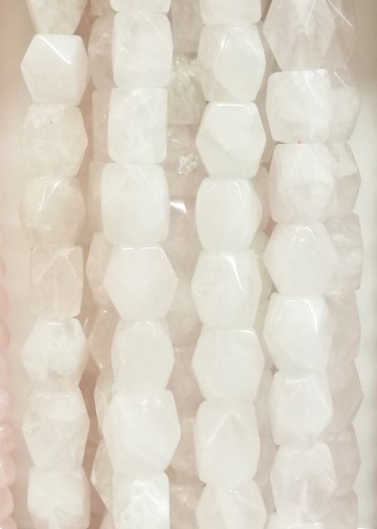 Rozenquartz - Grof geslepen - Glad - 13 x 16 mm - Roze - per streng