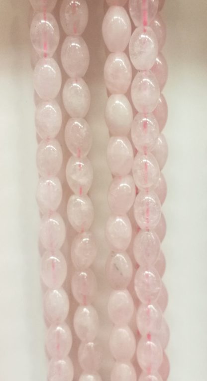 Rozenquartz - Ovaal - Glad - 8 x 12 mm - Roze - per streng