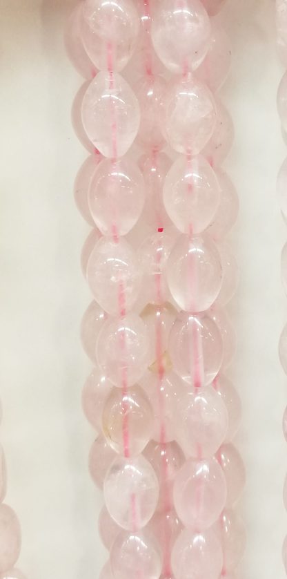 Rozenquartz - Ovaal - Glad - 10 x 14 mm - Roze - per streng