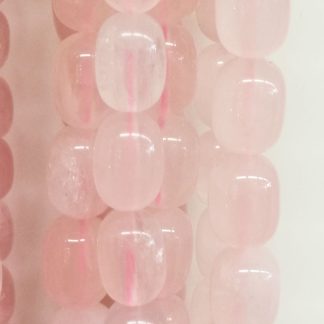 Rozenquartz - Cilinder - Glad - 10 x 15 mm - Roze - per streng
