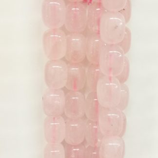 Rozenquartz - Cilinder - Glad - 12 x 16 mm - Roze - per streng