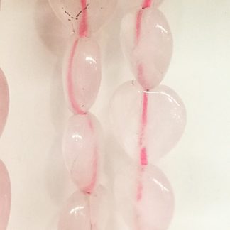 Rozenquartz - Hartvorm - Glad - 10 mm - Roze - per streng