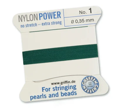 Griffin NylonPower Rijgdraad - Groen - 2 m - 1 naald